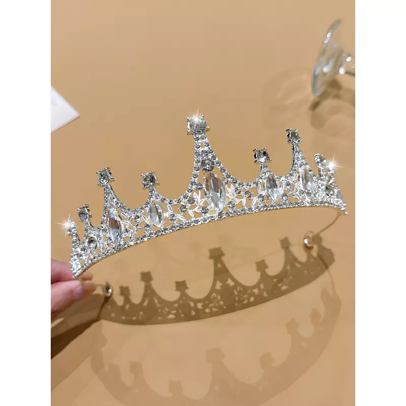 Diadema (Coronita) Mireasa cu Strasuri - Argintie - 618462