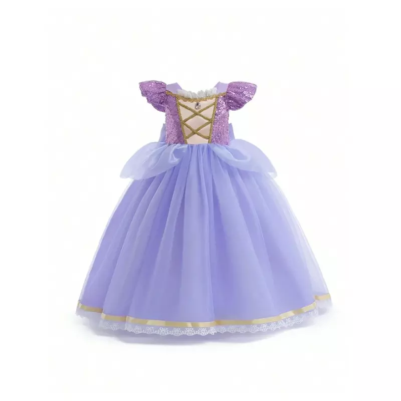 Costum Disney - Rochie Printesa Roz cu Mov