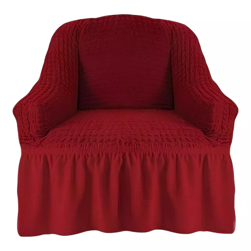 Husa Fotoliu Elastica cu Volane, Bordo Visiniu - HSE15