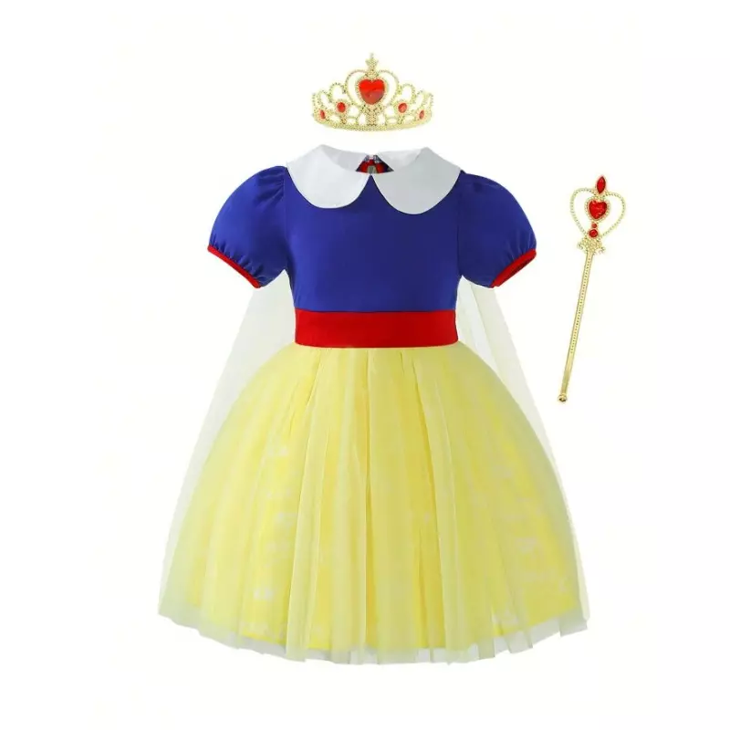Costum Disney - Rochie cu plasa Alba ca Zapada