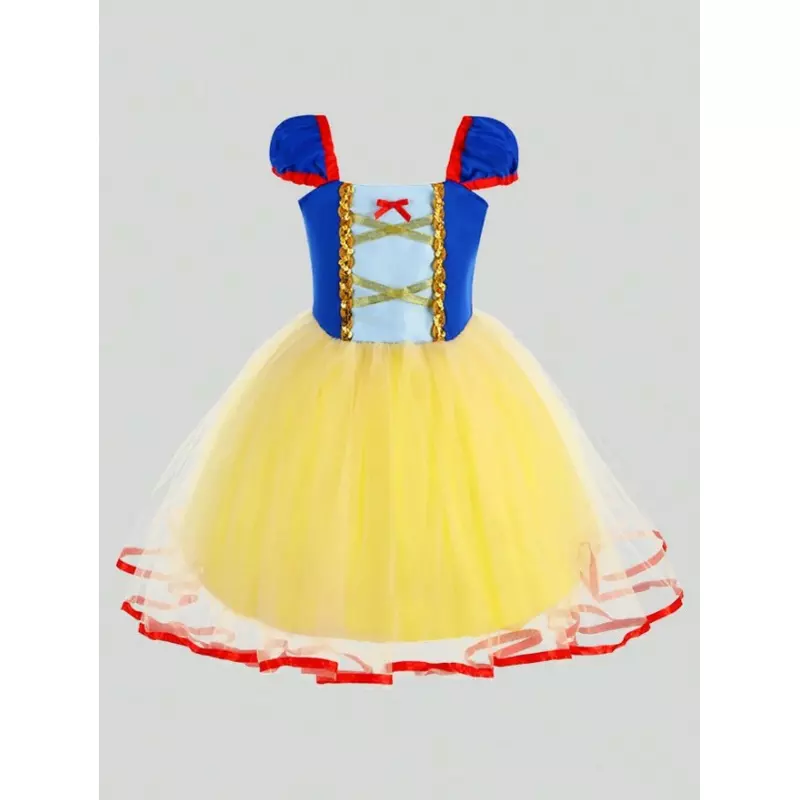 Costum Disney - Rochie Scurta Alba ca Zapada