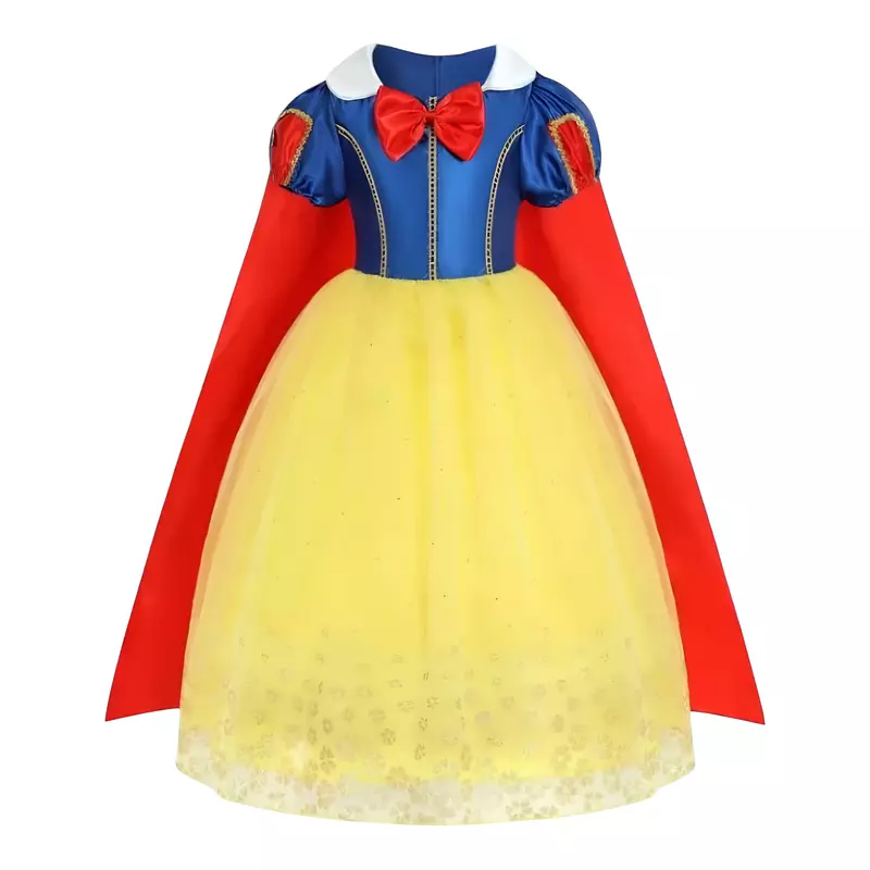Costum Disney -  Rochie Alba ca Zapada cu Maneca Scurta