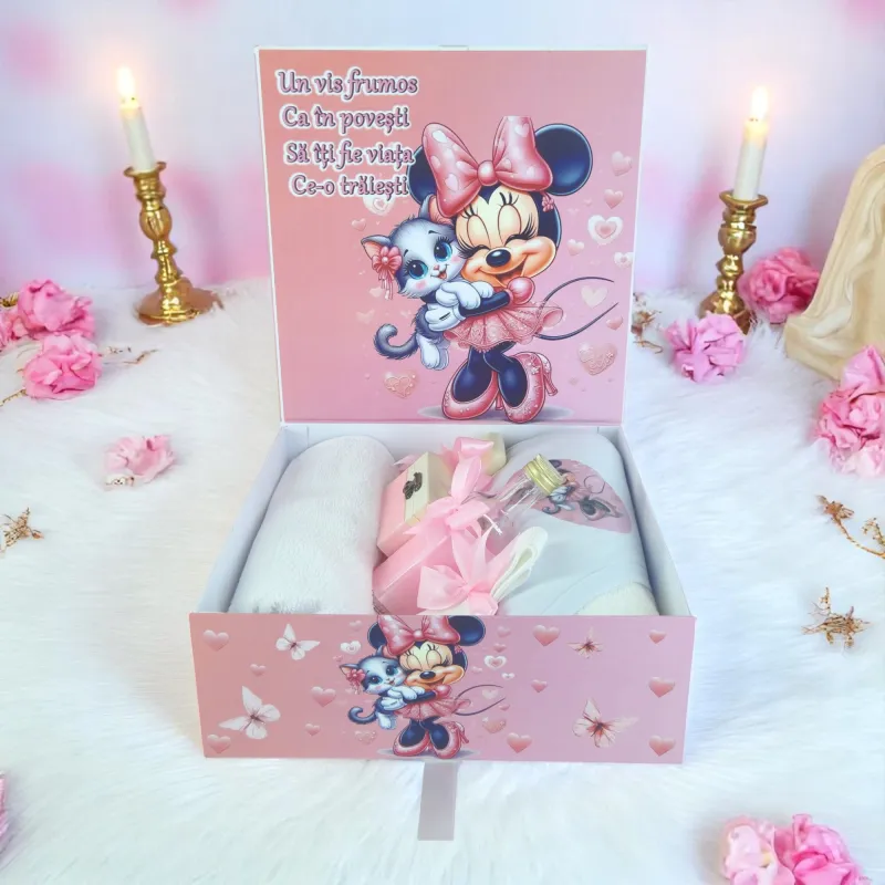 Trusou Botez cu 8 Piese, Minnie Mouse, Culoare Roz - TB274