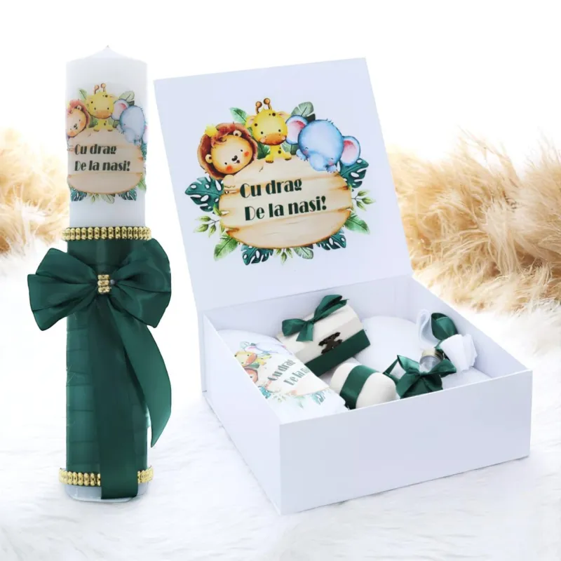 Set Cutie Trusou cu Lumanare, 9 Piese, 
