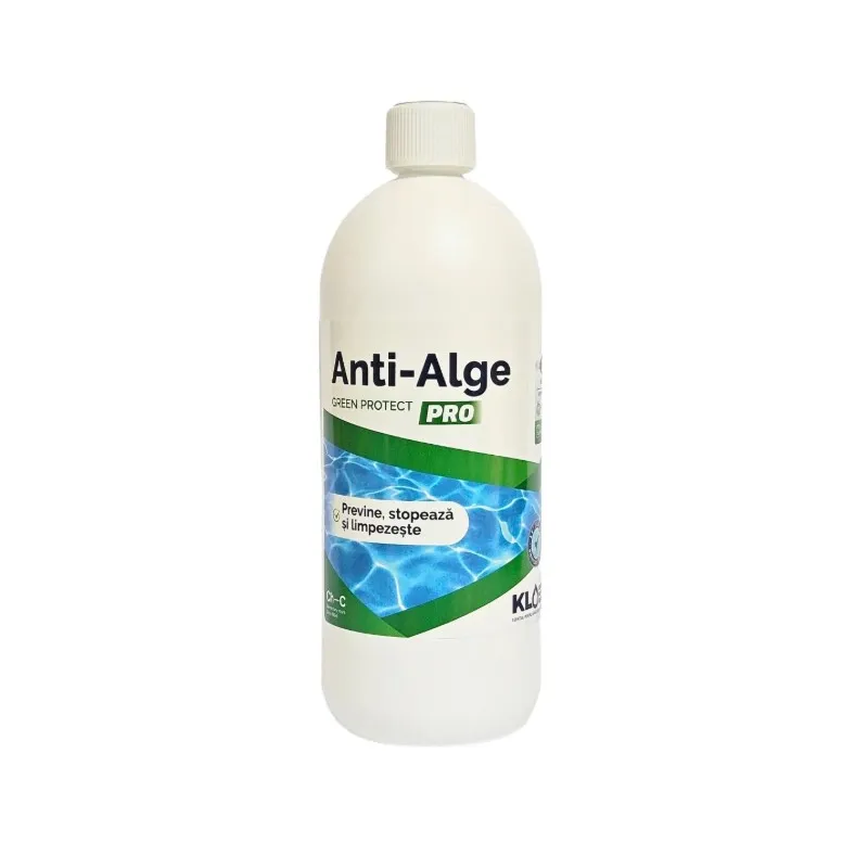 Algicid Anti Alge Green Protect Pro, Kloer, fara clor, pentru apa piscina, 1 L