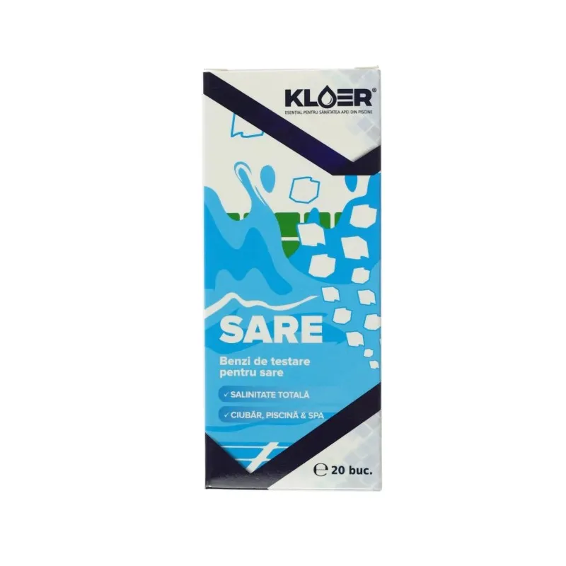 Benzi pentru analiza salinitate, Kloer, pentru apa piscina, 20 bucati