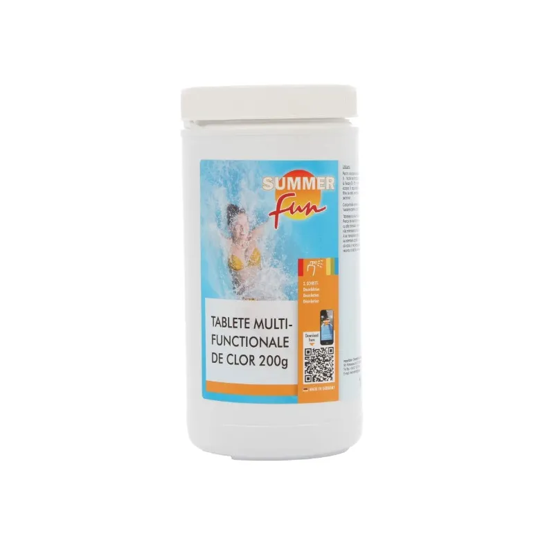 Clor multifunctional tablete de 200 grame, Summer Fun, pentru apa piscina, 1 kg