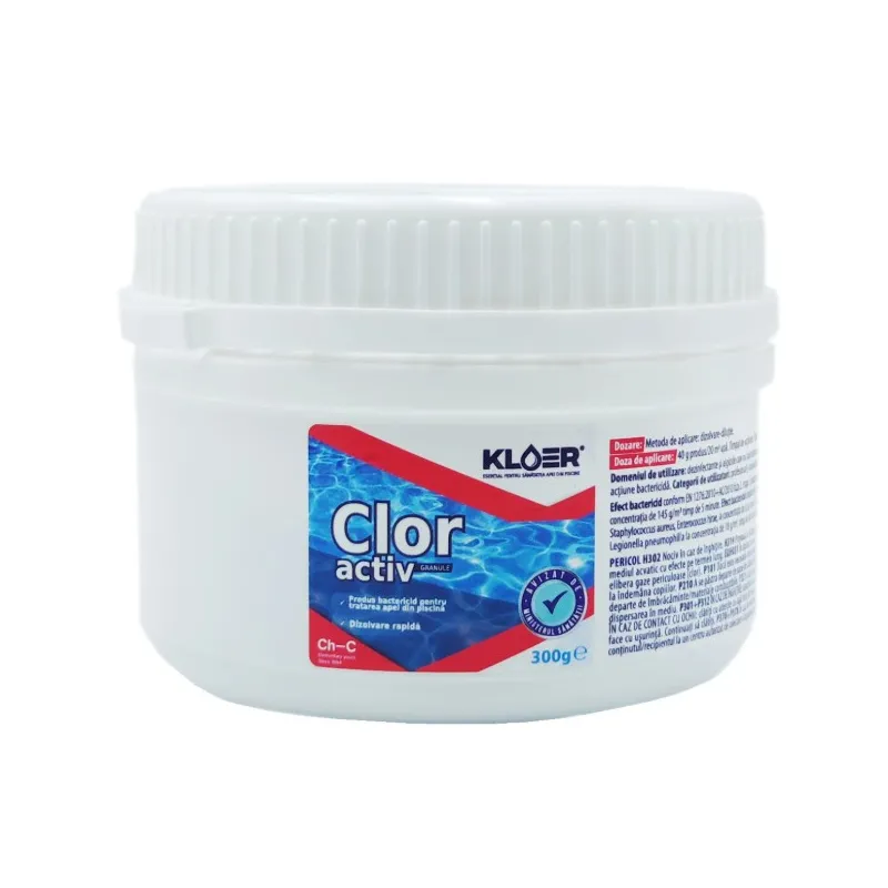 Clor activ granule Kloer, pentru apa piscina, 300 g