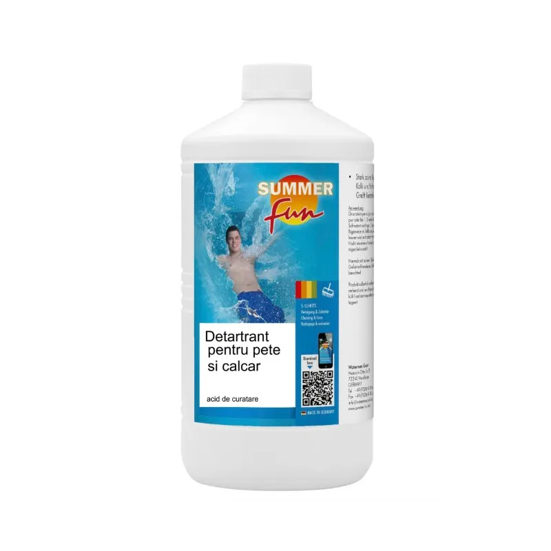 Detartrant pentru pete si calcar piscina, Summer Fun, 1 L