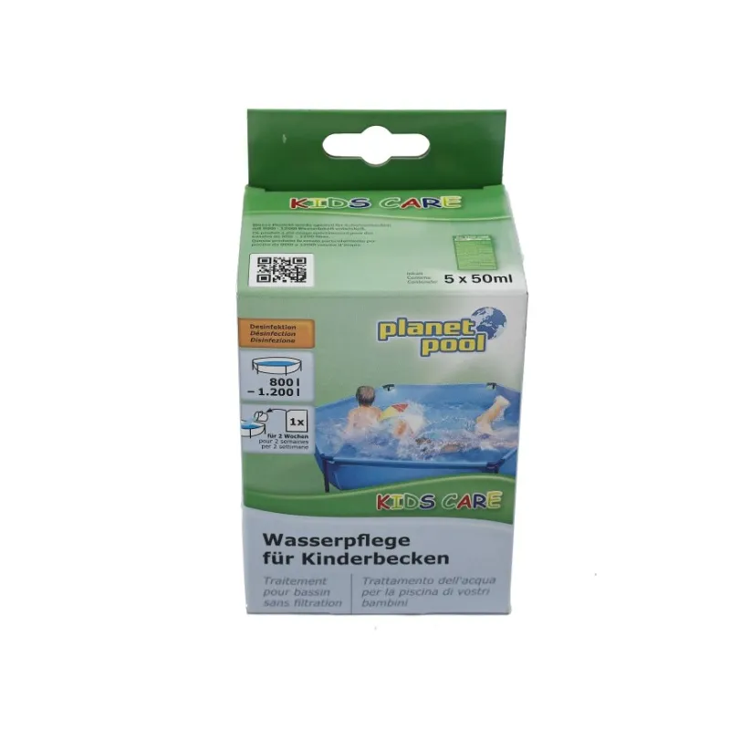 Tratament pentru apa piscina fara filtrare, Kids Care 800 - 1200L, 250 ml