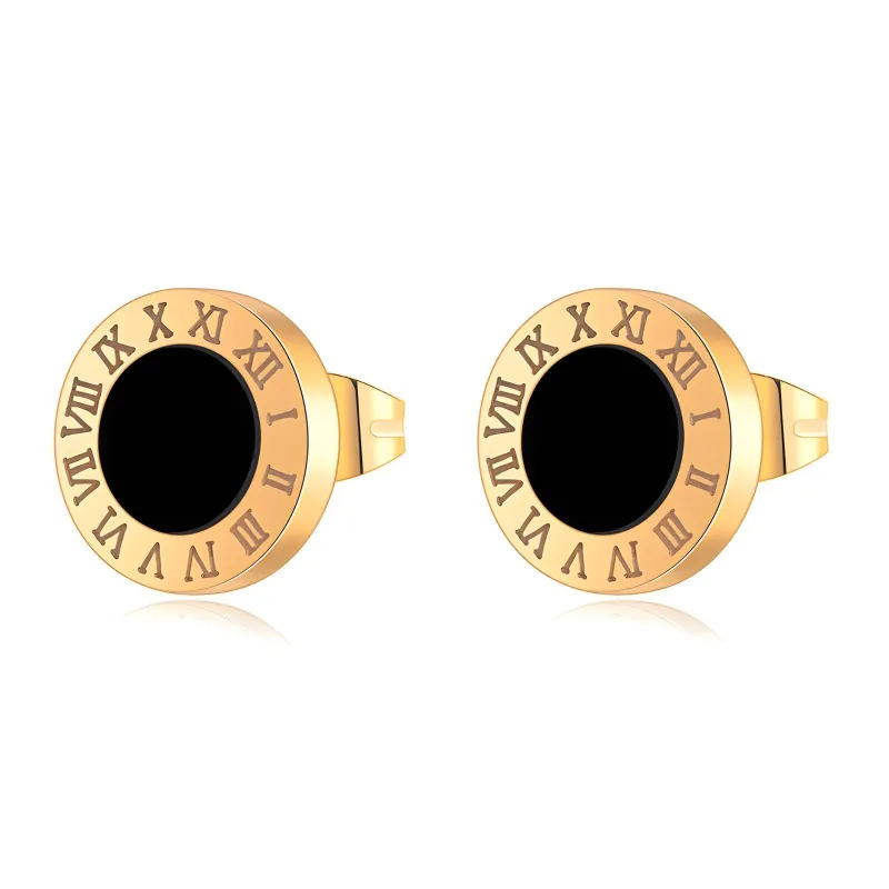 Cercei Auric Roman, Otel Placat cu Aur 18K - 87721-0