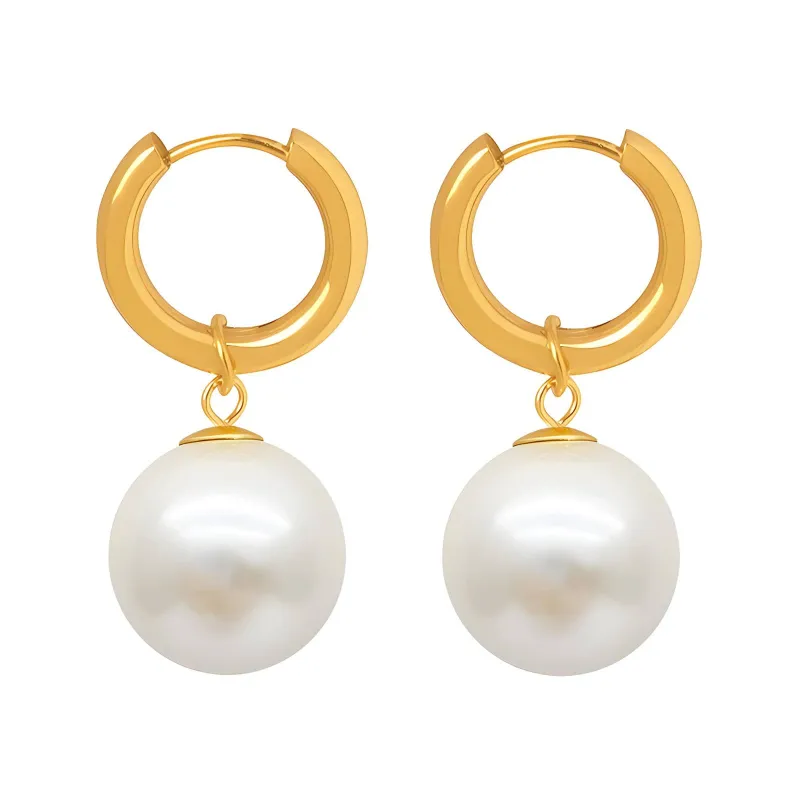 Cercei Celeste Pearl, Otel Placat cu Aur 18K - 87736-0