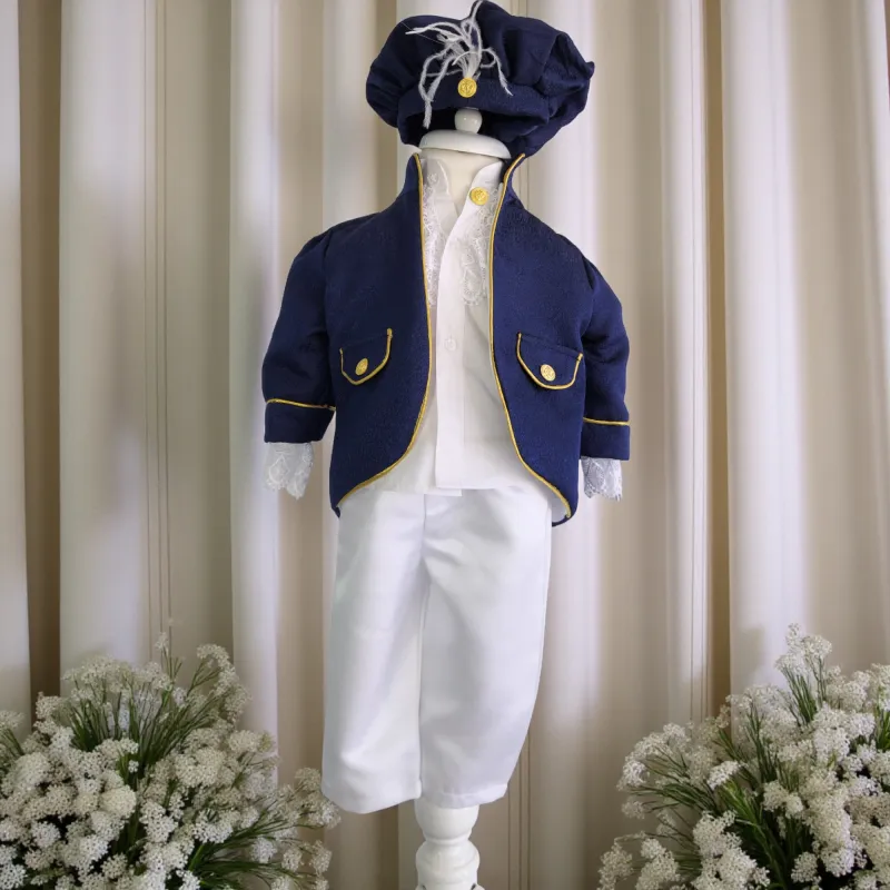 Costum Pentru Botez, Gentlemanul Mării, 4 piese, Albastru - Gabb1