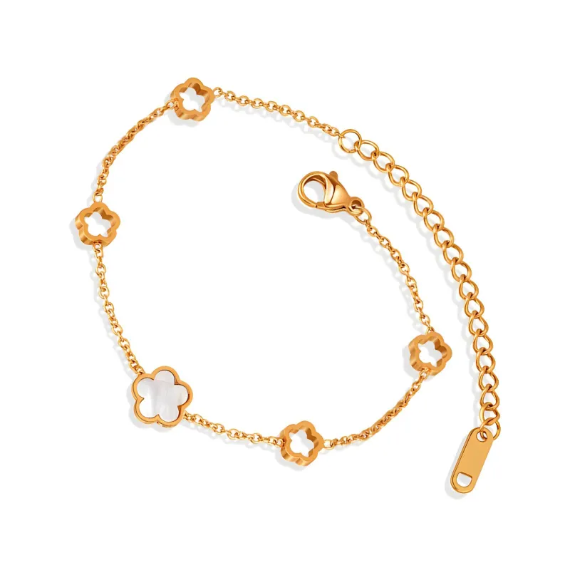 Bratara Ivory Bloom, Otel Placat cu Aur 18K - 87880-0