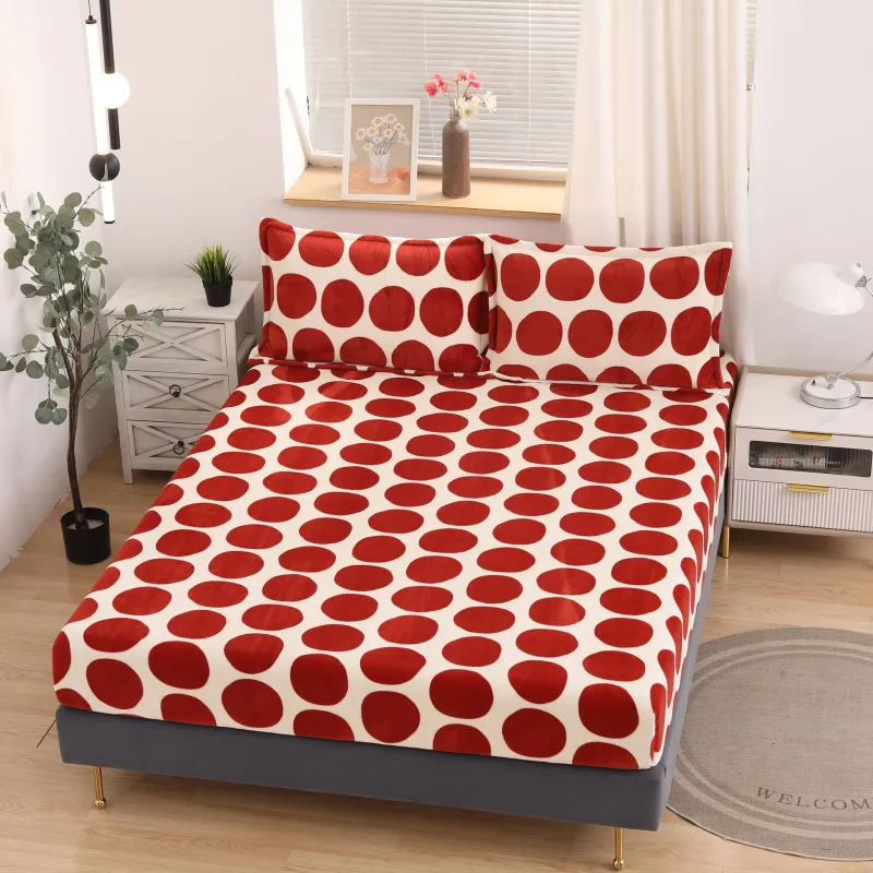 Husa de Pat Cocolino cu Elastic + 2 Fete de Perna pentru Pat Dublu - SUZ137