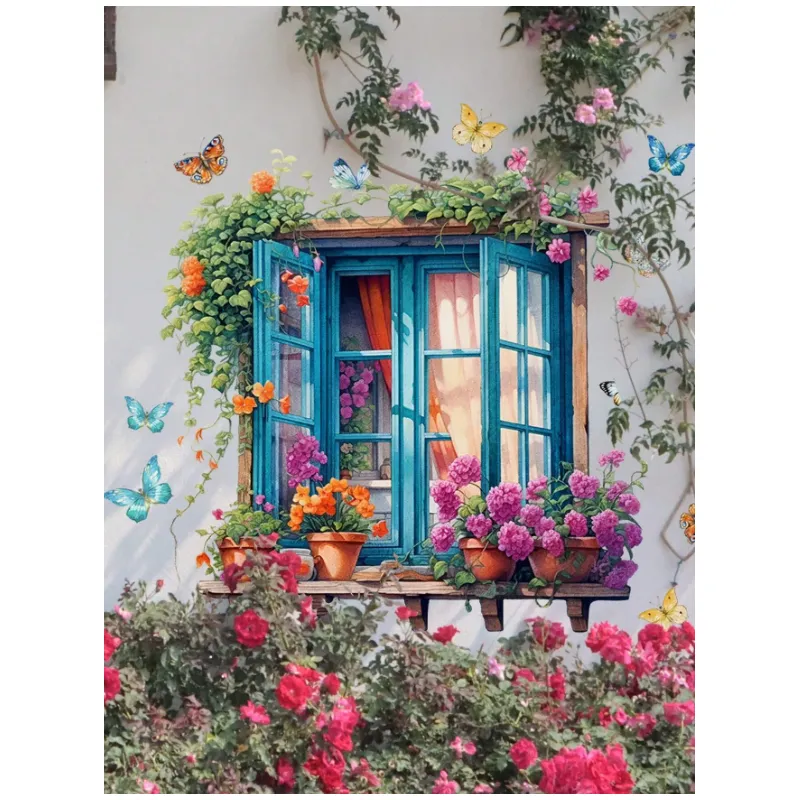 Sticker Perete Autocolant - Peisaj Floral - 424202A