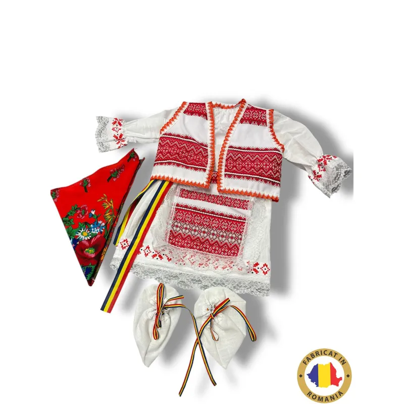 Rochita traditionala pentru fetite + batic - TDPITI27