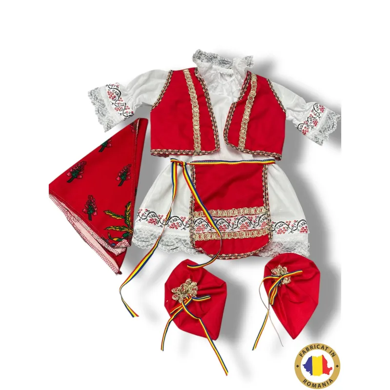 Rochita traditionala pentru fetite + batic - TDPITI26
