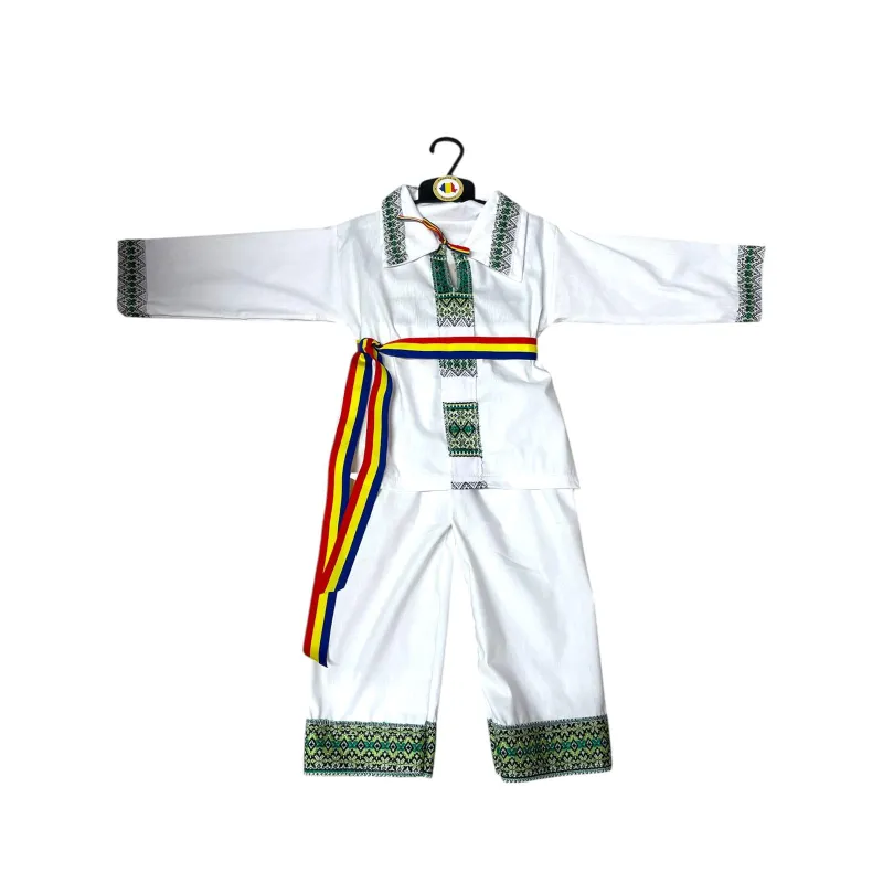 Costum Traditionat baieti cu brau tricolor - TDPITI07