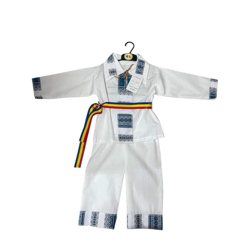 Costum Traditionat baieti cu brau tricolor - TDPITI09