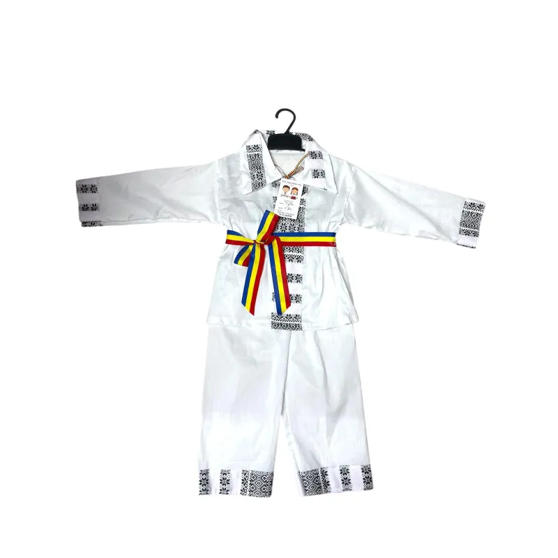 Costum Traditionat baieti cu brau tricolor - TDPITI10