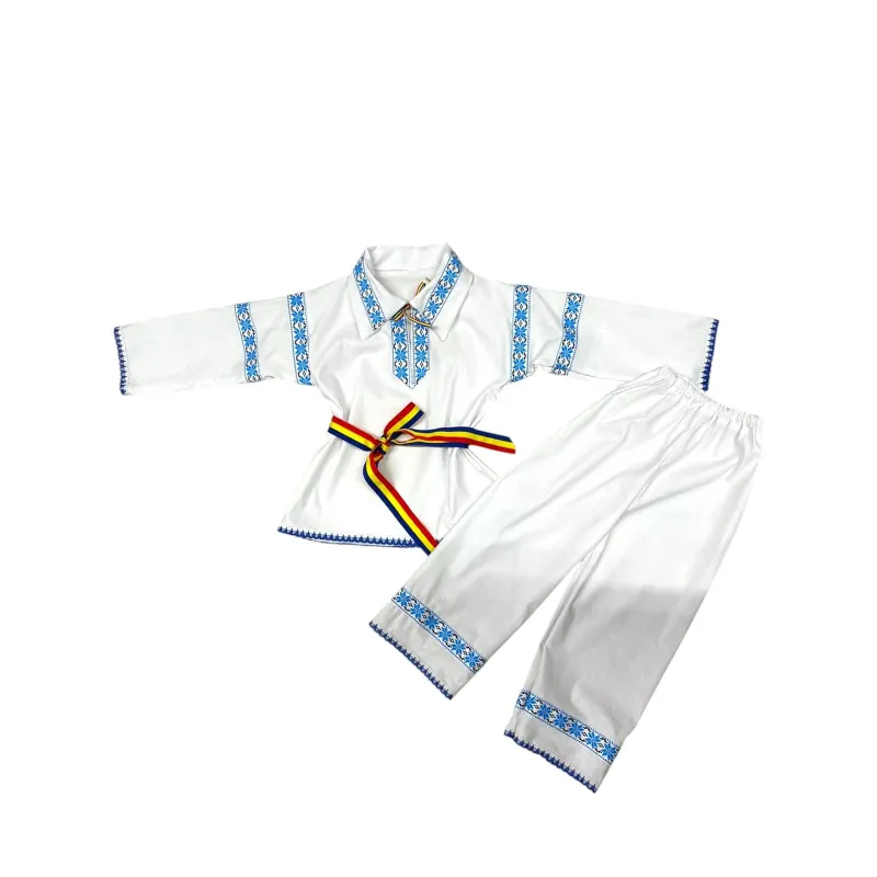 Costum traditional pentru baieti cu ie si pantaloni - TDPITI41