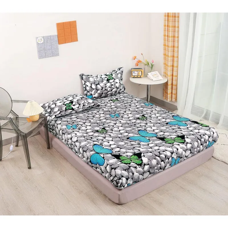 Husa de Pat Cocolino cu Elastic + 2 Fete de Perna pentru Pat Dublu - XIA302