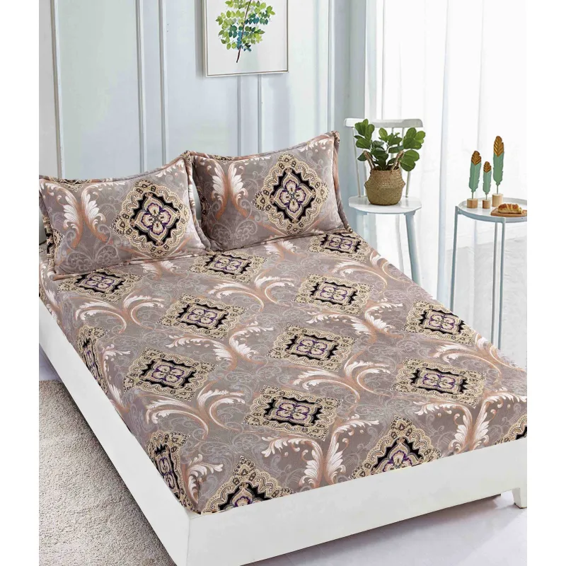 Husa de Pat Cocolino cu Elastic + 2 Fete de Perna pentru Pat Dublu- FR127