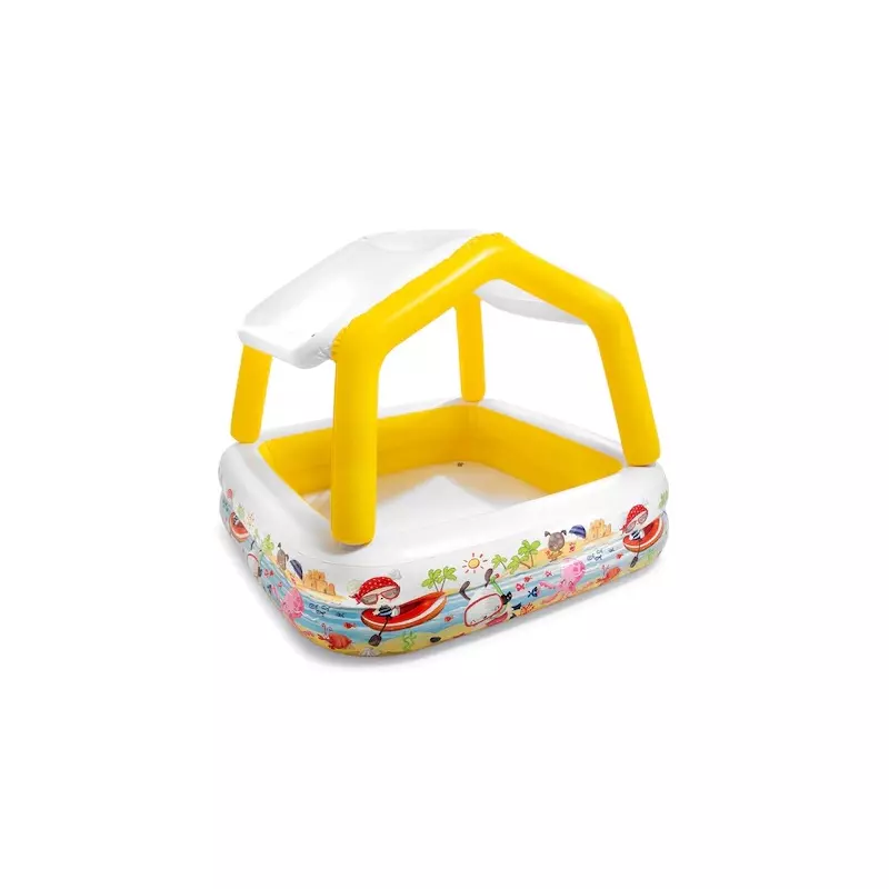 Piscina copii gonflabila cu parasolar  Sun Shade, 157 x 157 x 122 cm