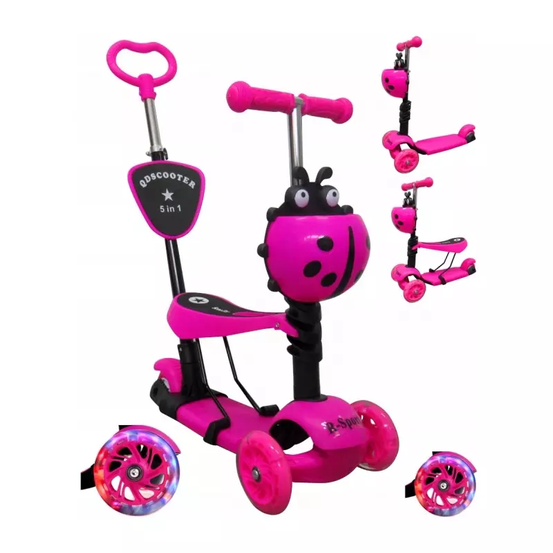 Trotineta 5 in 1 R-Sport H3 - Roz