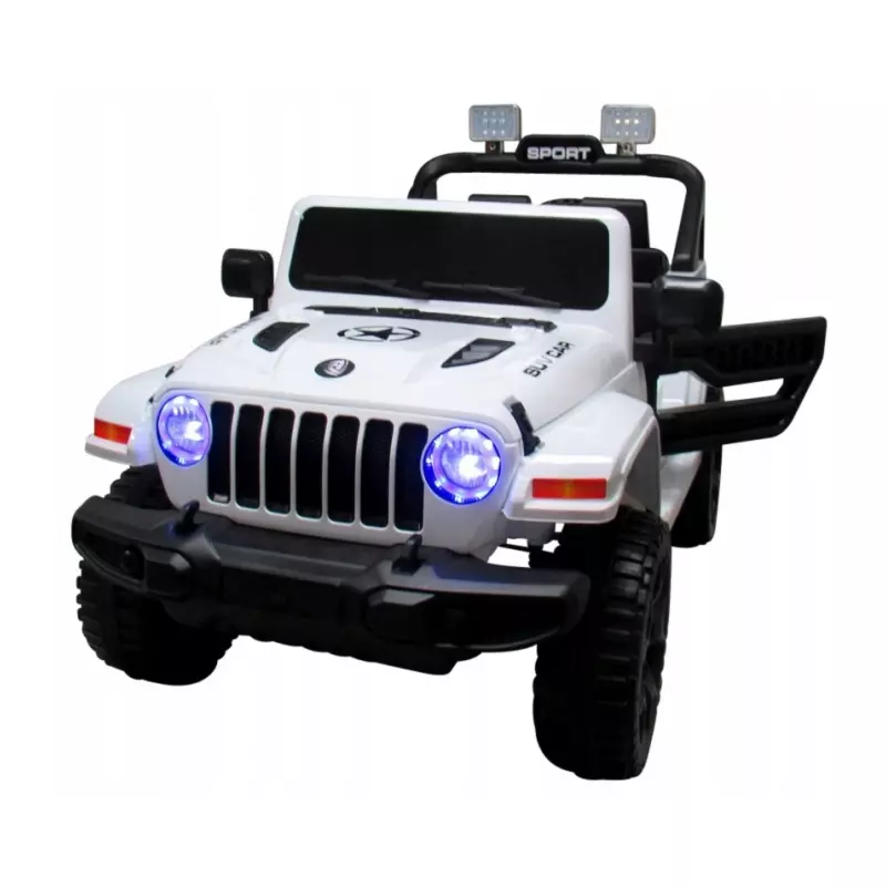 Masinuta electrica cu telecomanda cu baterii si functie de balansare Jeep X10 TS-159 R-Sport - Alb