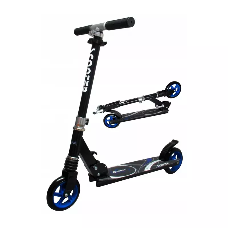 Trotineta pliabila cu roti de 145 mm R-Sport H7 - Negru - Albastru