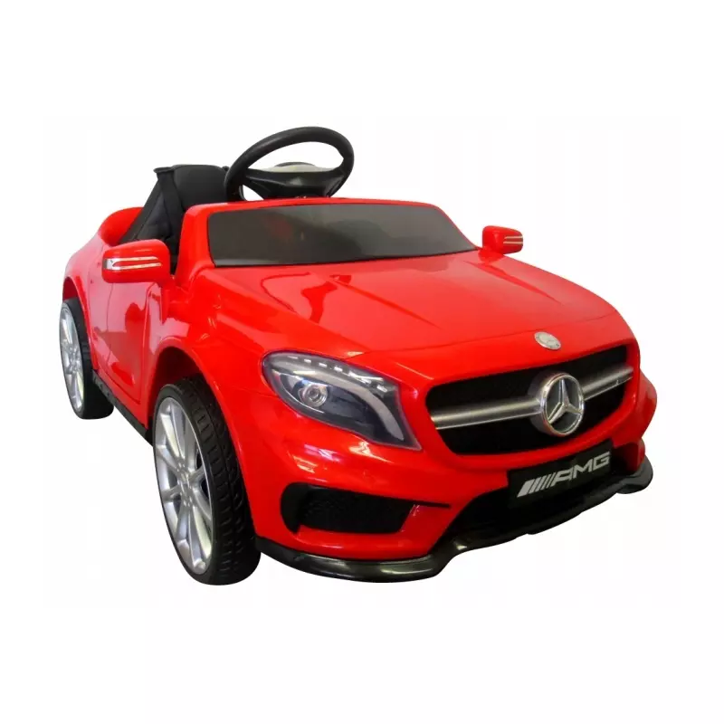 Masinuta electrica cu telecomanda, roti EVA, scaun piele Mercedes GLA45 - Rosu