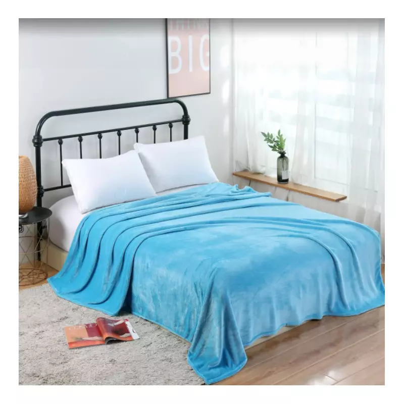 Patura Soft Simpla pentru Pat Dublu, Bleu