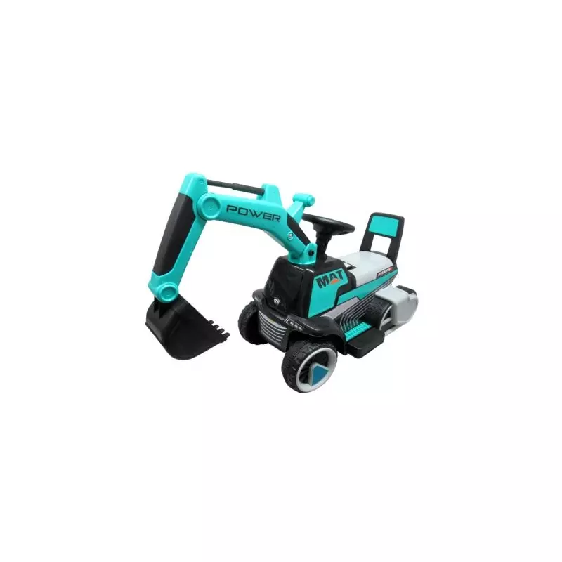 Excavator electric pe baterie cu muzica si lumini LED C3 R-Sport - Albastru