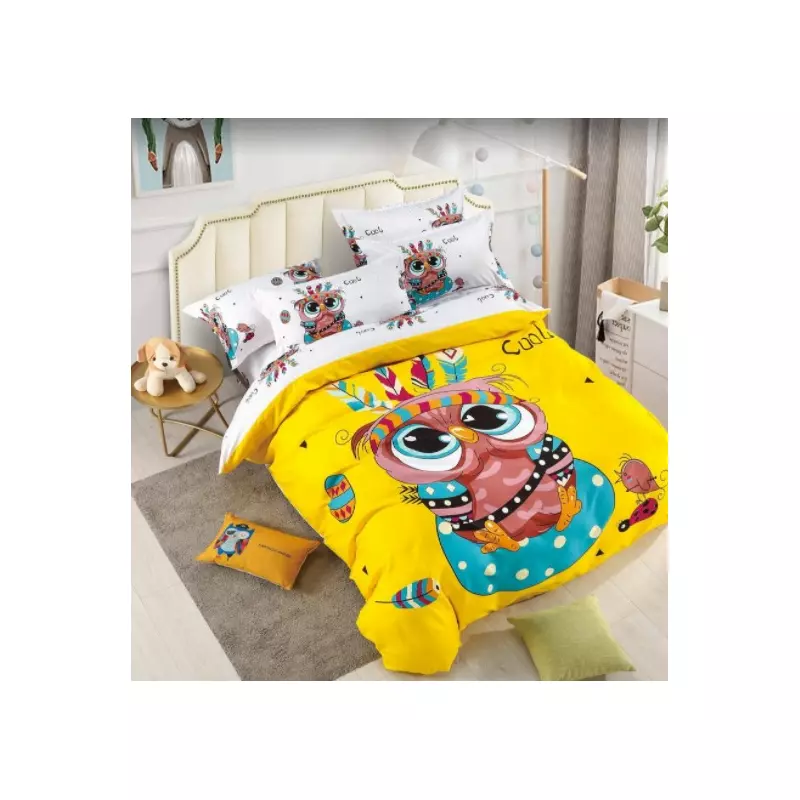 Lenjerie de Pat, Bumbac Finet 3D, 6 Piese, Pat Dublu - JOJ11