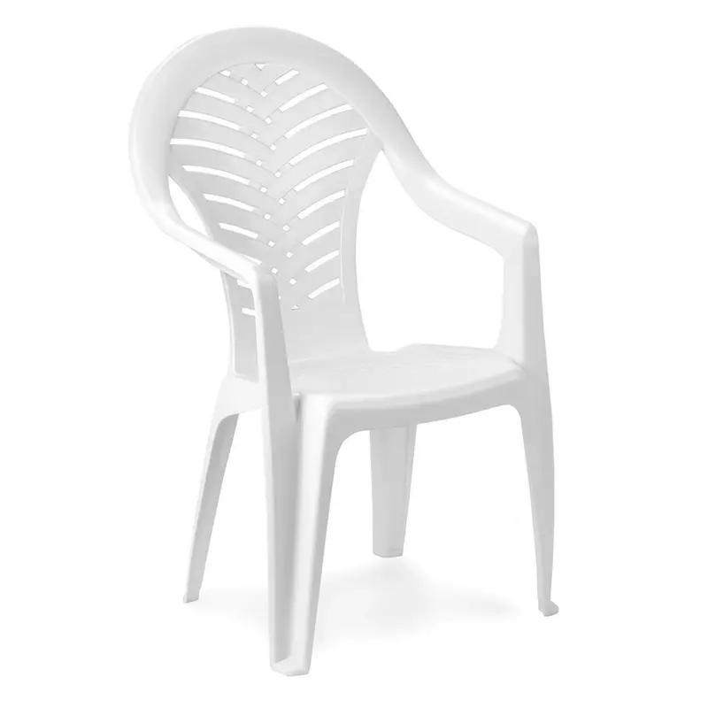 Scaun pentru gradina, plastic, alb