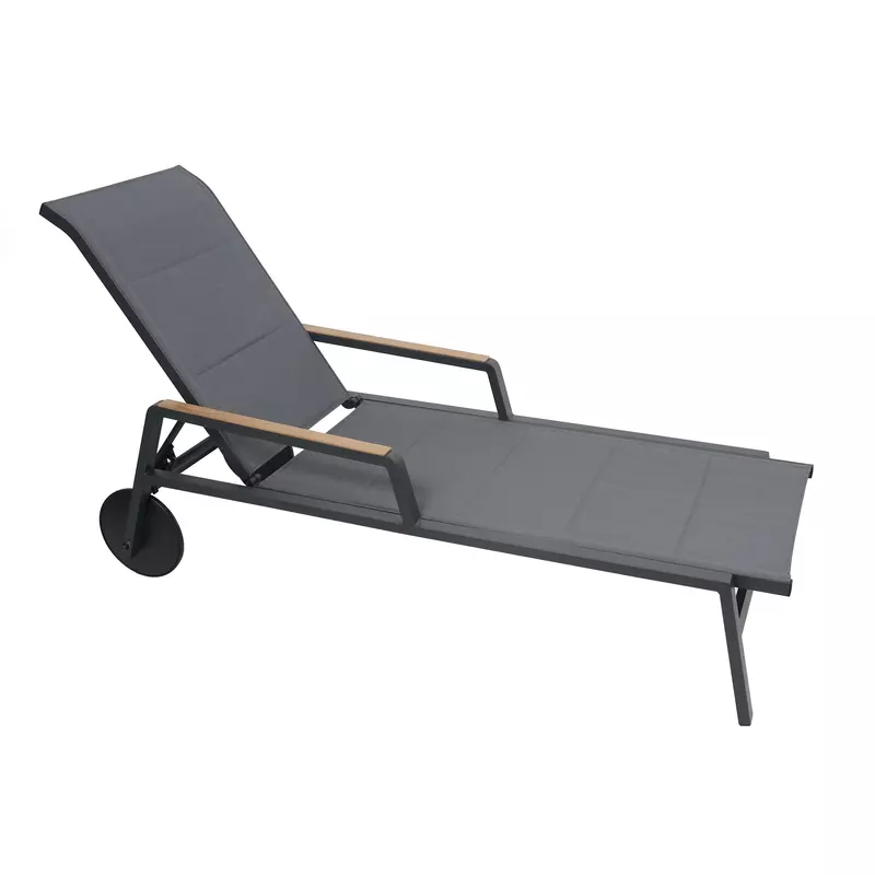 Sezlong plaja, cu spatar reglabil, structura metal- SPM1