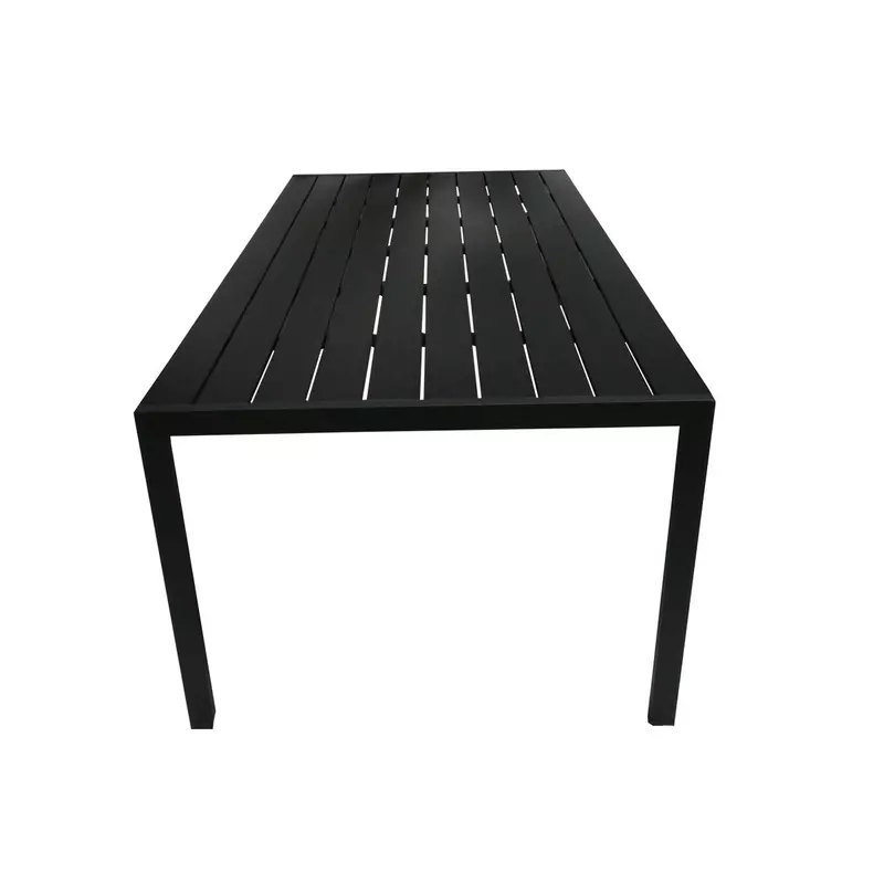 Masa fixa pentru gradina, metal + plastic, dreptunghiulara, 10 persoane, 200 x 100 x 74 cm