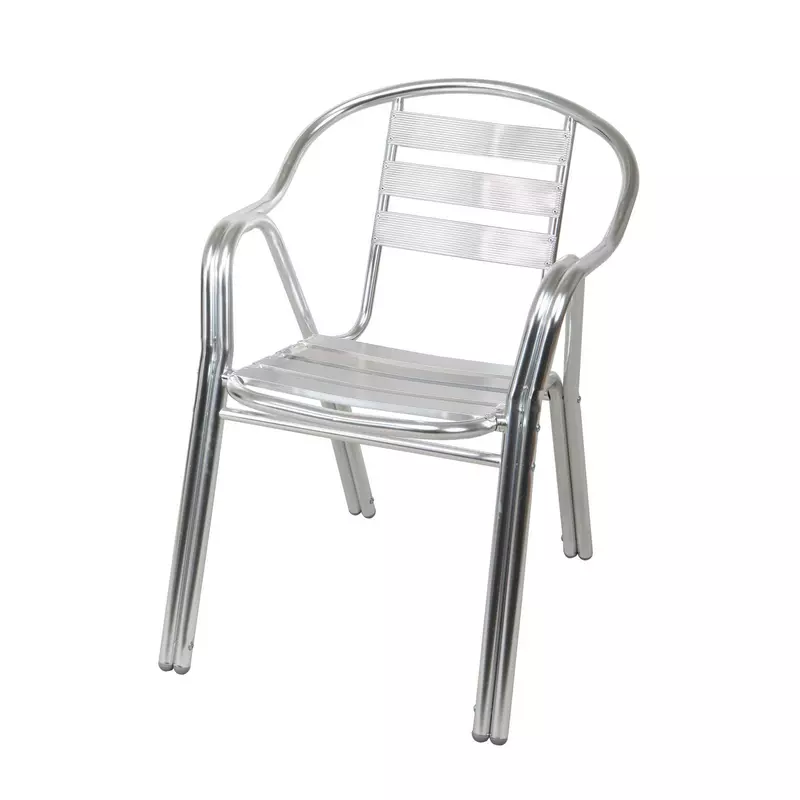 Scaun pentru gradina, aluminiu, gri