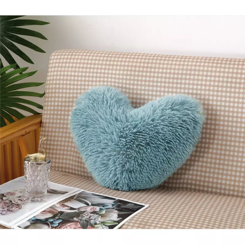 Perna Decorativa in Forma de Inima, Bleu - JOJ536