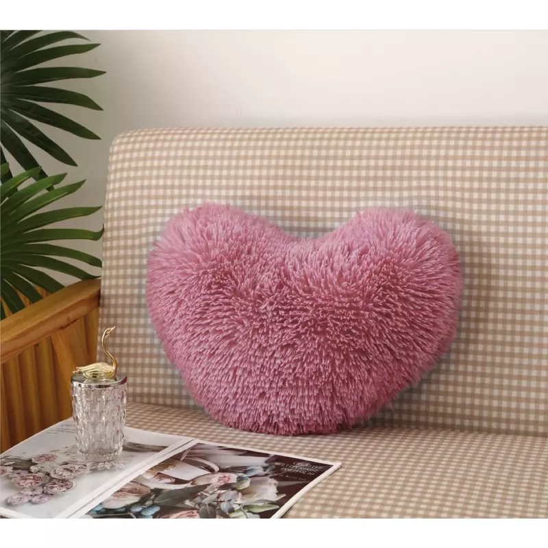 Perna Decorativa in Forma de Inima, Roz Pudra - JOJ532