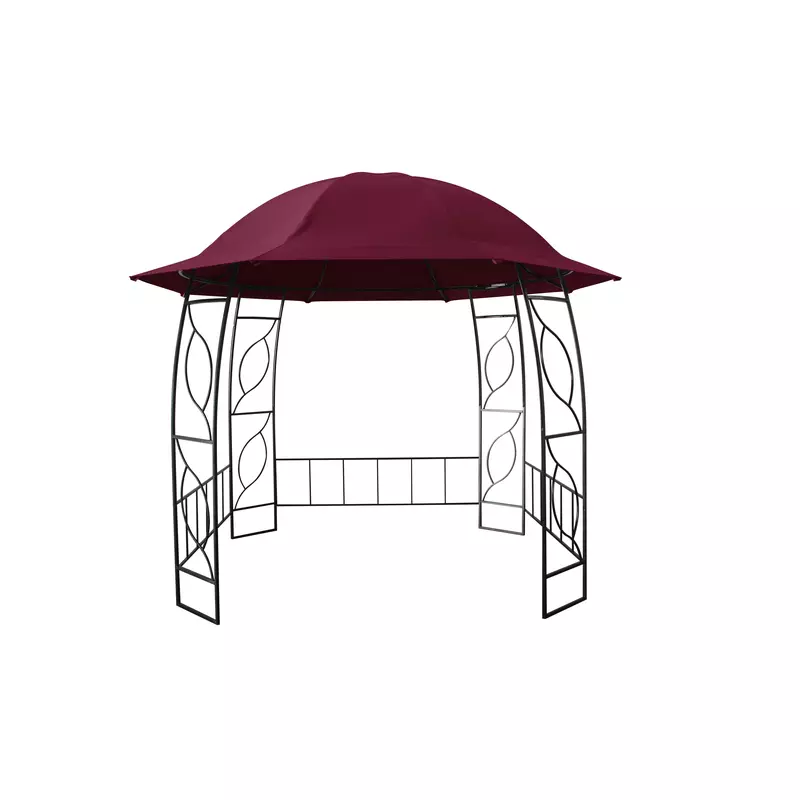 Pavilion gradina rotund cadru metalic + poliester grena