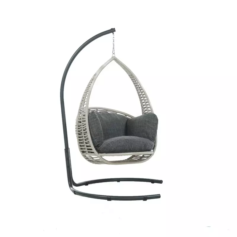 Fotoliu suspendat, 1 persoana, Ilyada structura metal, gri