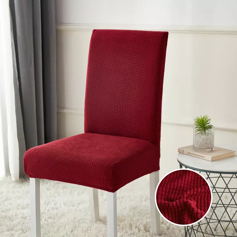 Set Huse Elastice pentru Scaun, Cocolino, 6 Piese, Cu Elastic, Bordo