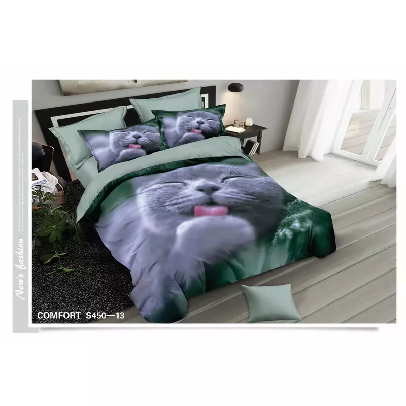 Lenjerie de pat catifea, 6 Piese, Pat Dublu - EAT222