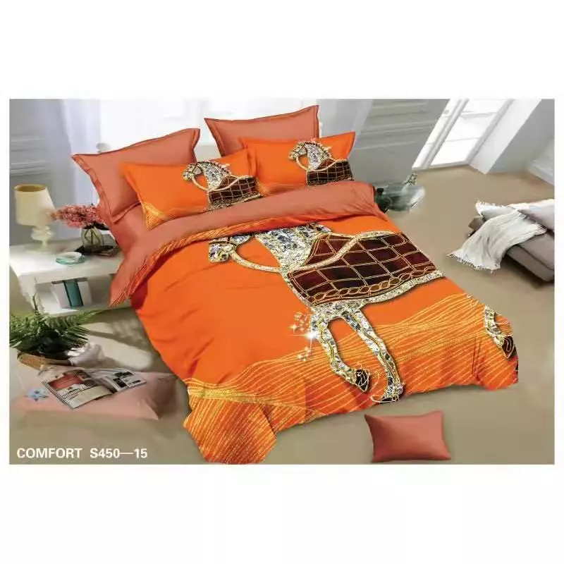 Lenjerie de pat catifea, 6 Piese, Pat Dublu - EAT211