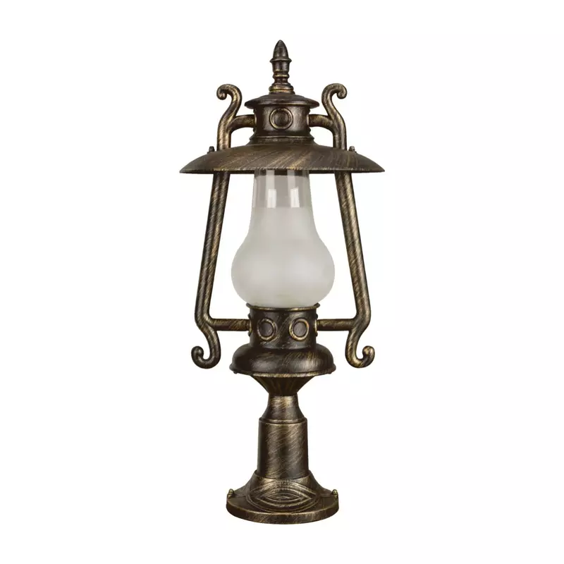 Stalp de iluminat ornamental H 66 cm bronz antic