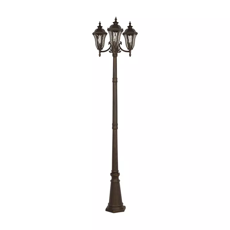 Stalp de iluminat ornamental H 227 cm negru antic