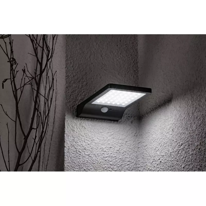 Aplica solara led lumina rece - 10000 k cu senzor de miscare